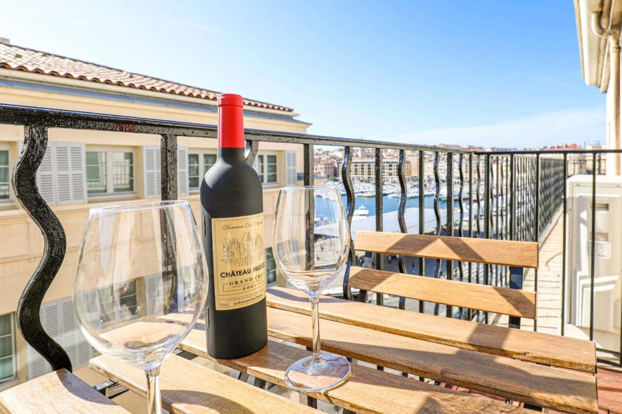 Apartamento Le Pytheas - Vue Vieux-Port Avec Terrasse Et Clim Marsella Exterior foto