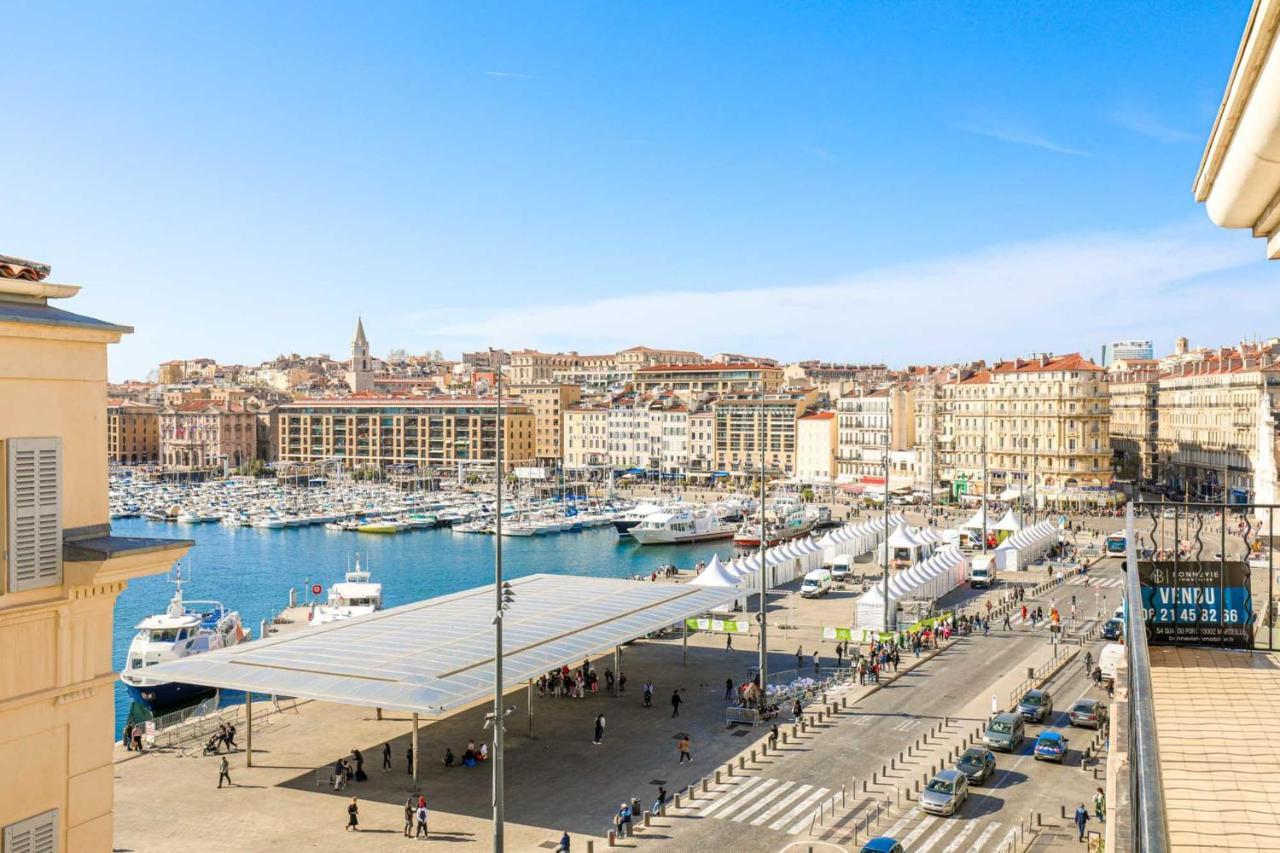 Apartamento Le Pytheas - Vue Vieux-Port Avec Terrasse Et Clim Marsella Exterior foto
